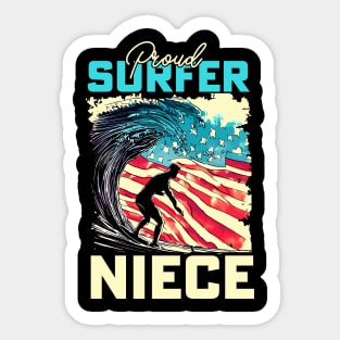 Proud Surfer Niece Sticker